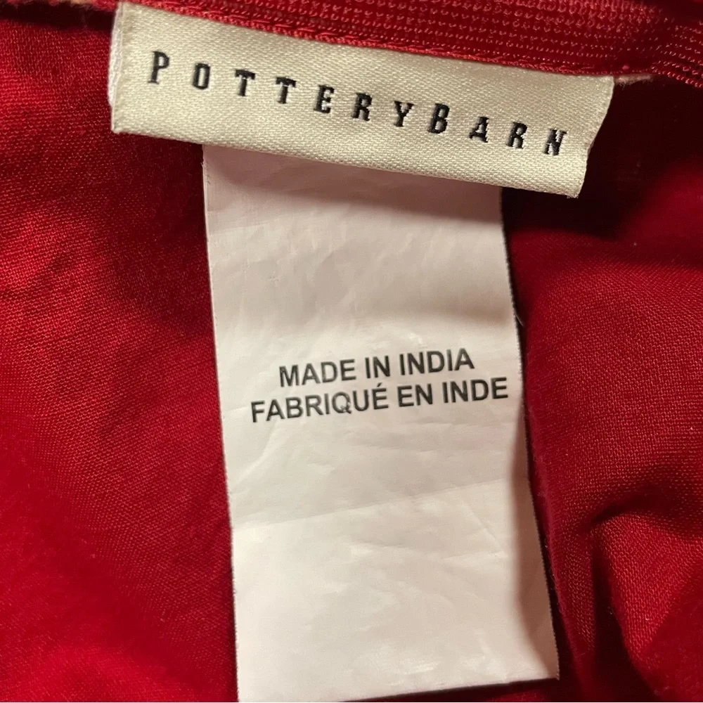 Pottery Barn Red Square Throw Pillow Covers,‎ Set of Two